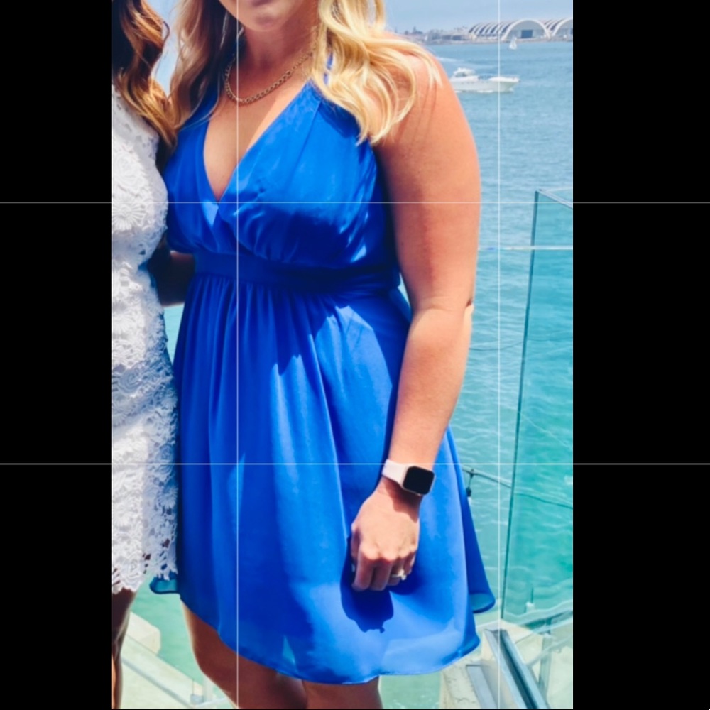 Blue chiffon express dress